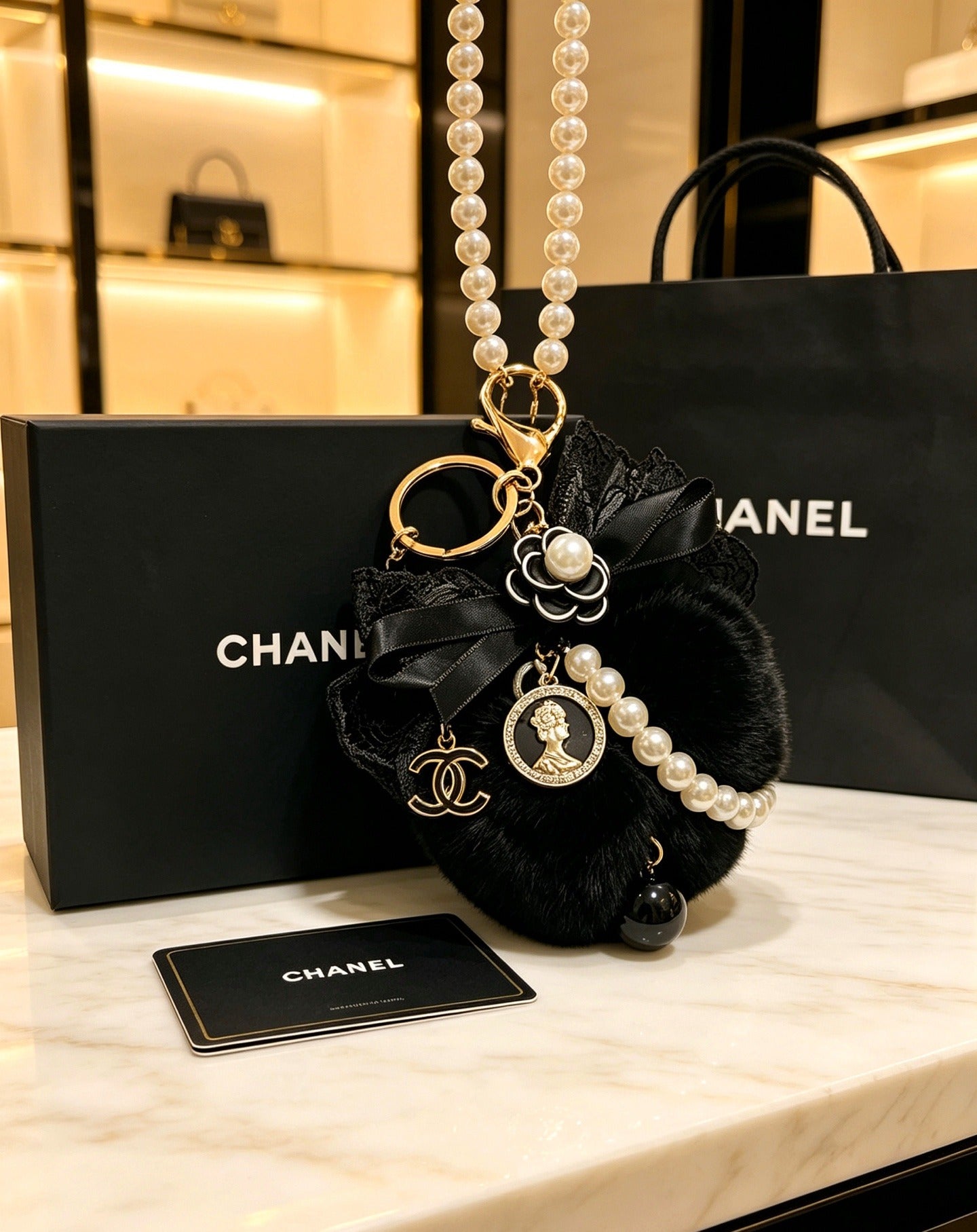 Chanel Vintage-Finish Keychain