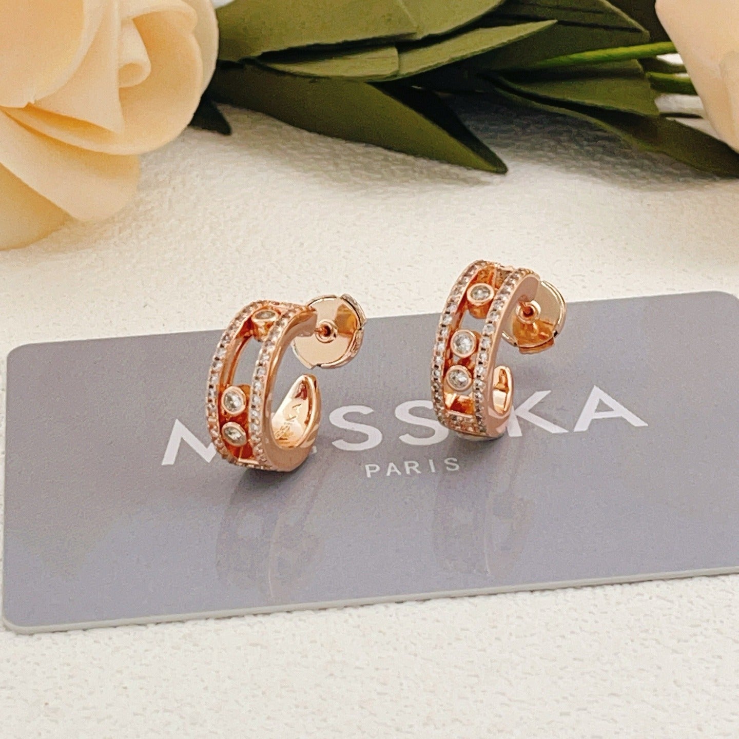Messika Brass Round Earrings