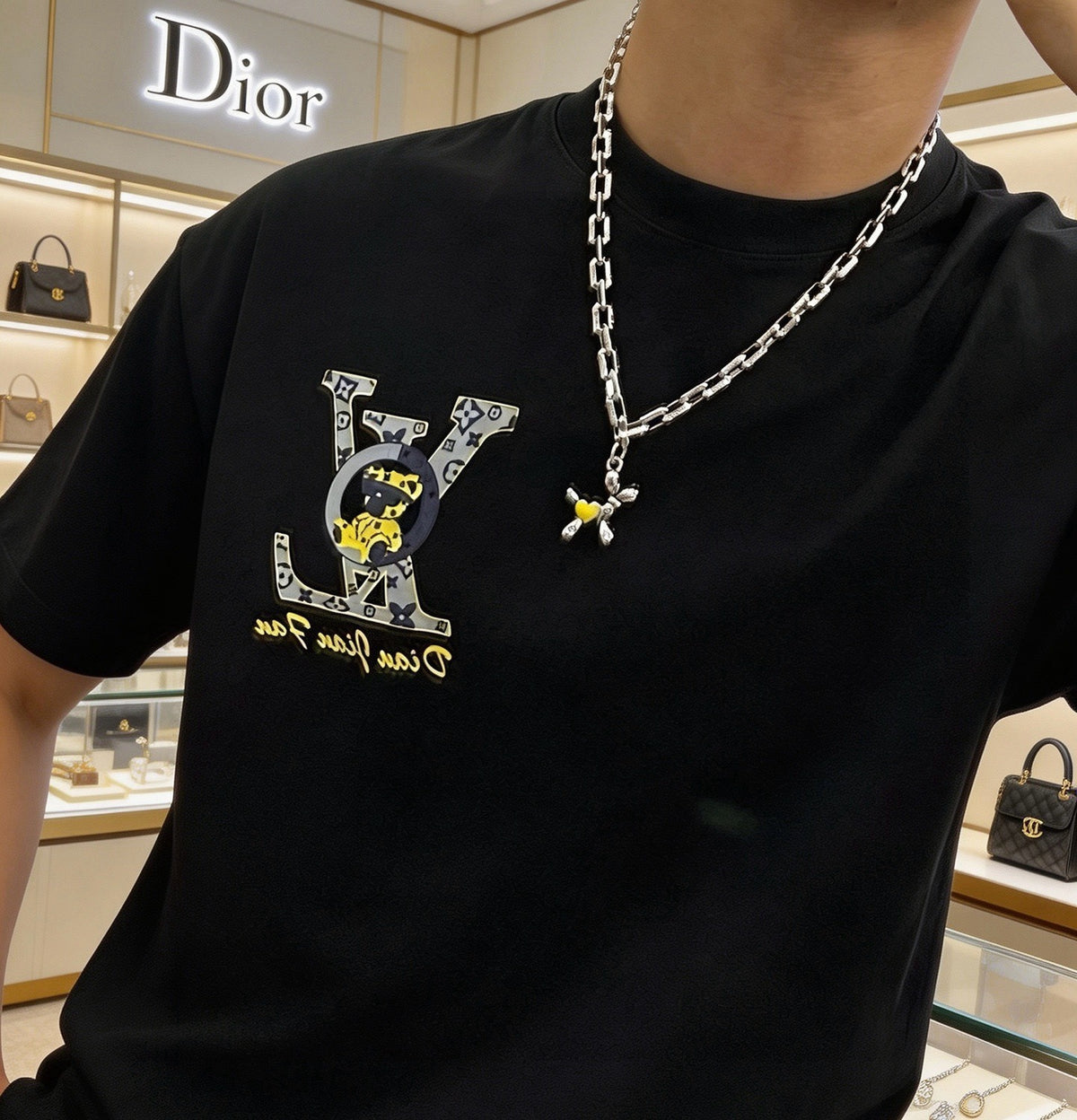 Dior Sterling Silver Chain Necklace