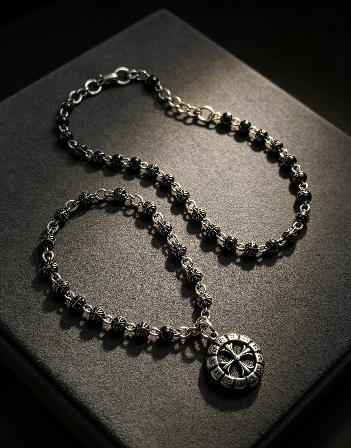 Chrome Hearts Sterling Silver Cross Necklace