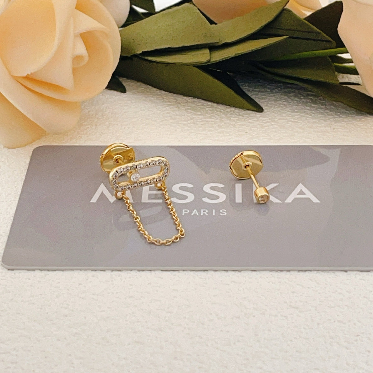 Messika Gold Brass Tassel Earrings