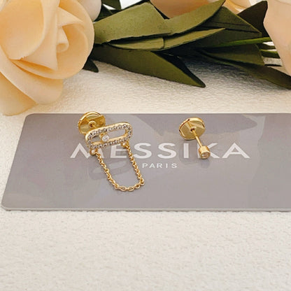 Messika Gold Brass Tassel Earrings