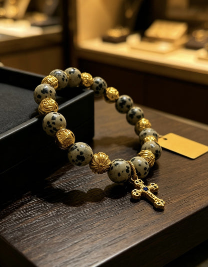 Chrome Hearts Sterling Silver Cross Bracelet