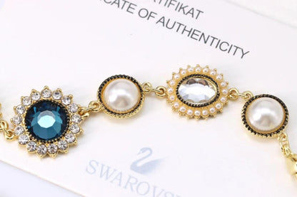 Swarovski Green Pearl Bracelet