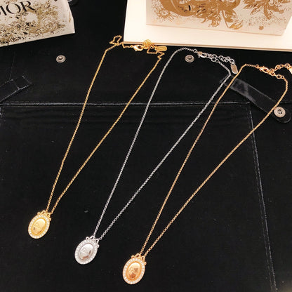 Dior Brass Bow Necklace