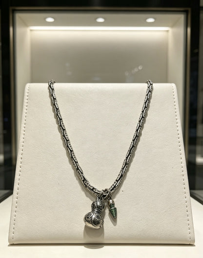 Chrome Hearts Sterling Silver Cross Necklace