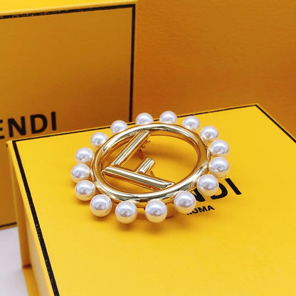 Fendi Pearl Brooch