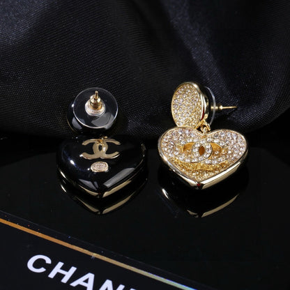 Chanel Brass Heart Earrings