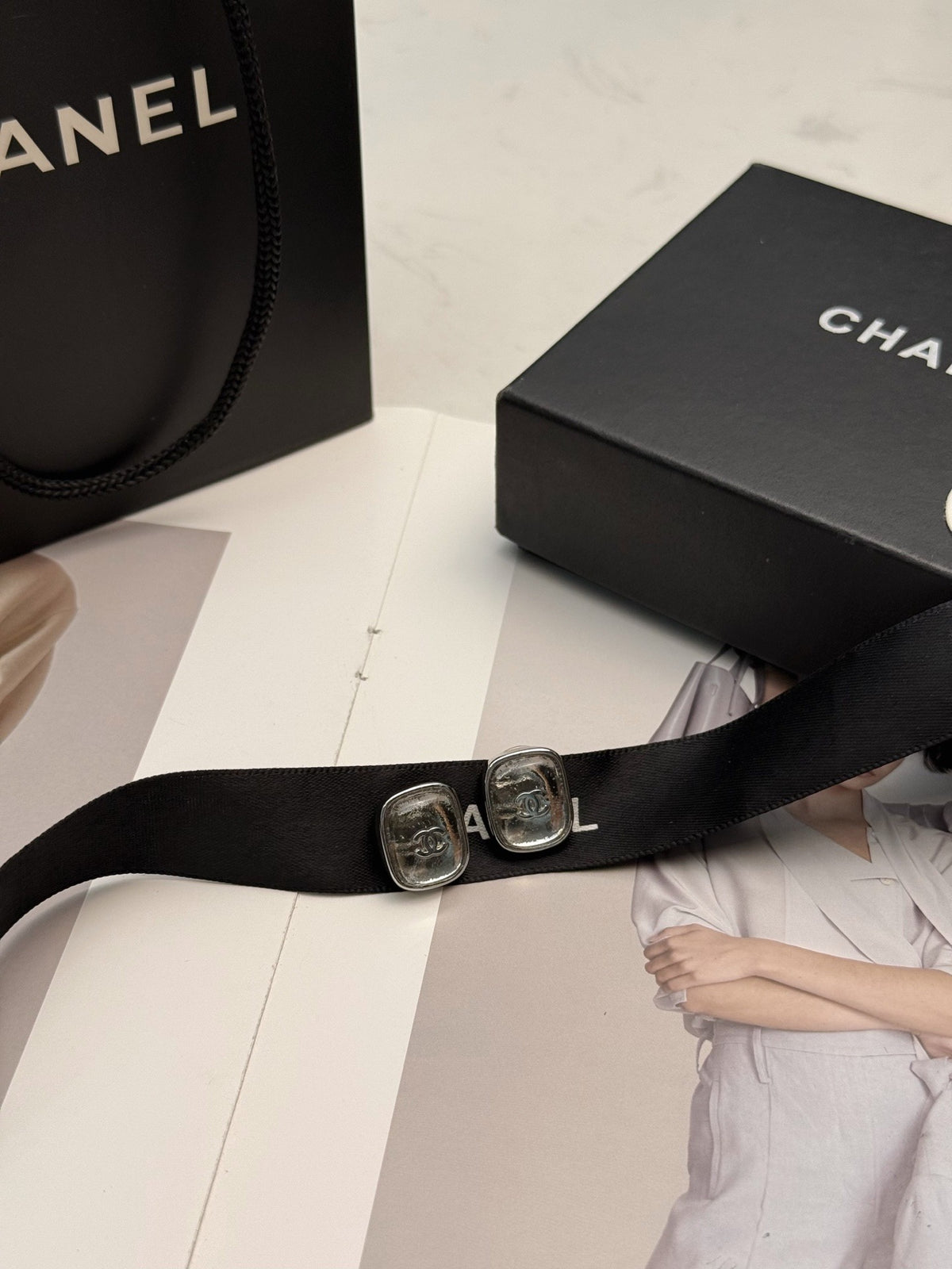Chanel Vintage-Finish Earrings