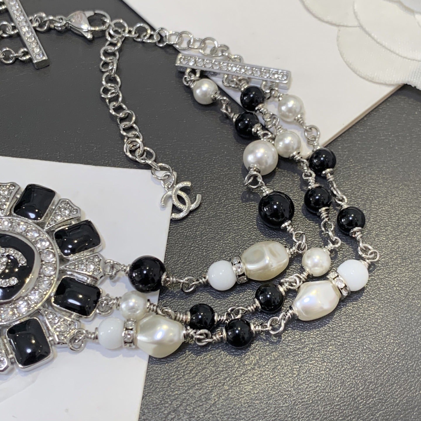 Chanel Black Pearl Necklace