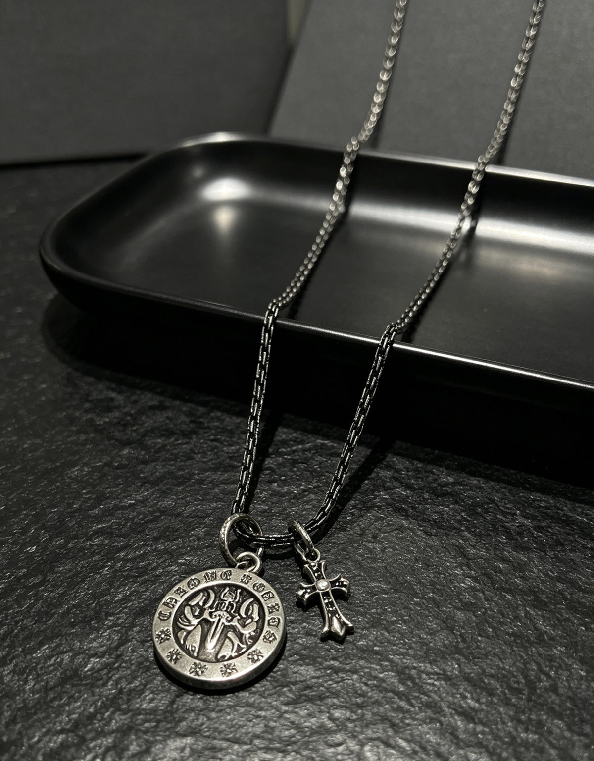 Chrome Hearts Sterling Silver Cross Necklace