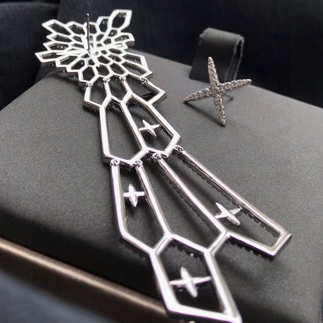 APM Monaco White Star Earrings