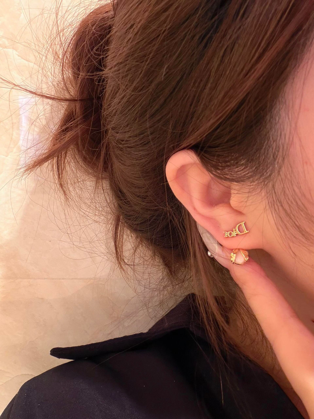 Dior Brass Beetle Earrings