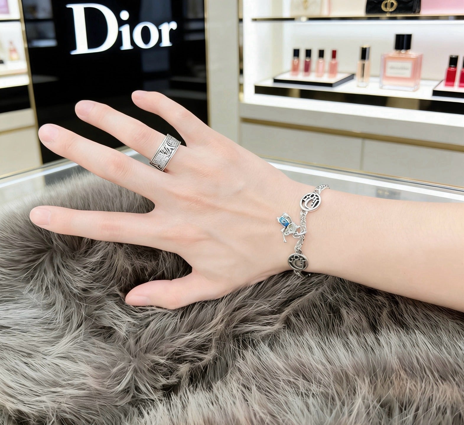 Dior Sterling Silver Chain Bracelet