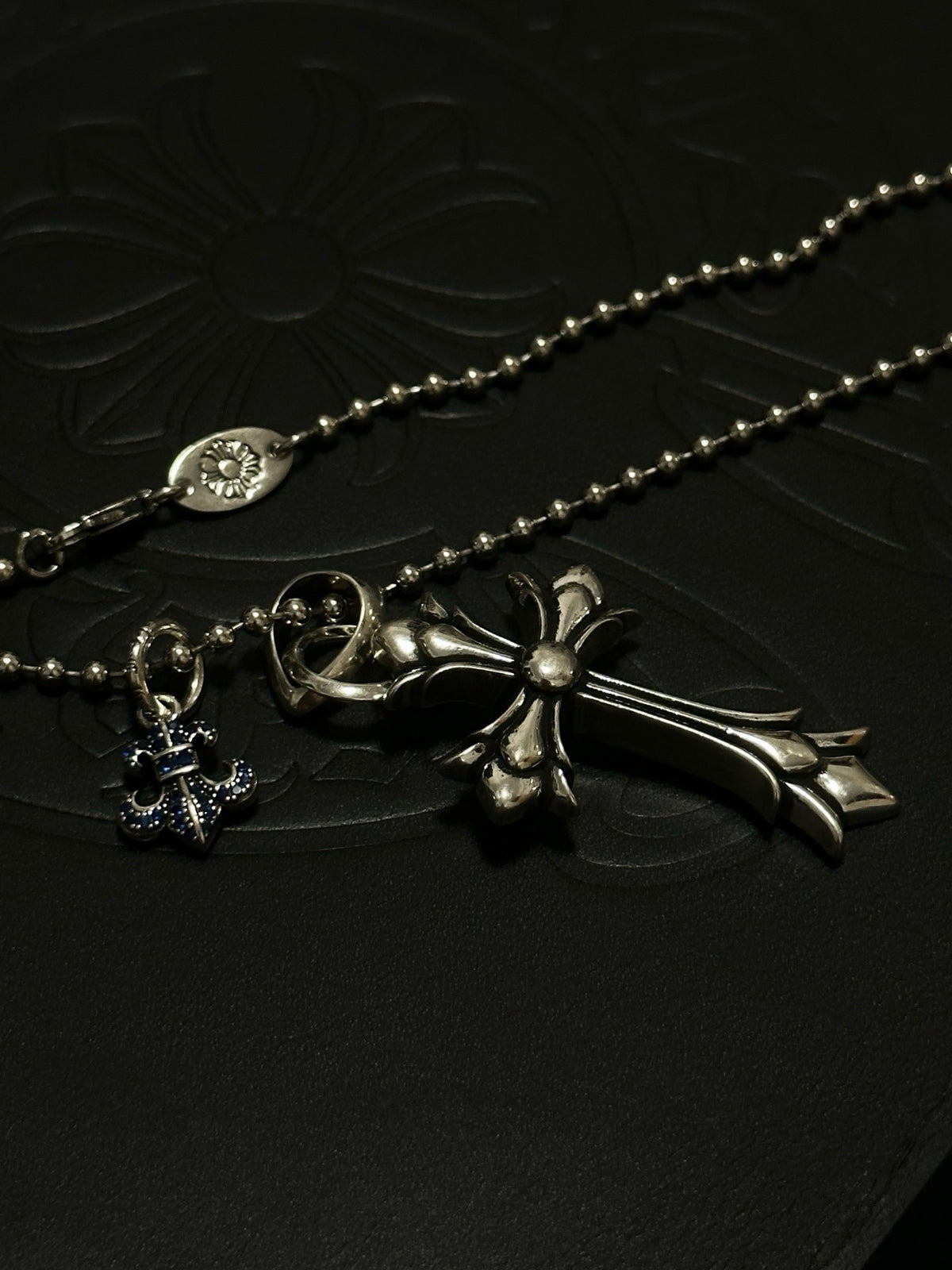 Chrome Hearts Sterling Silver Cross Necklace
