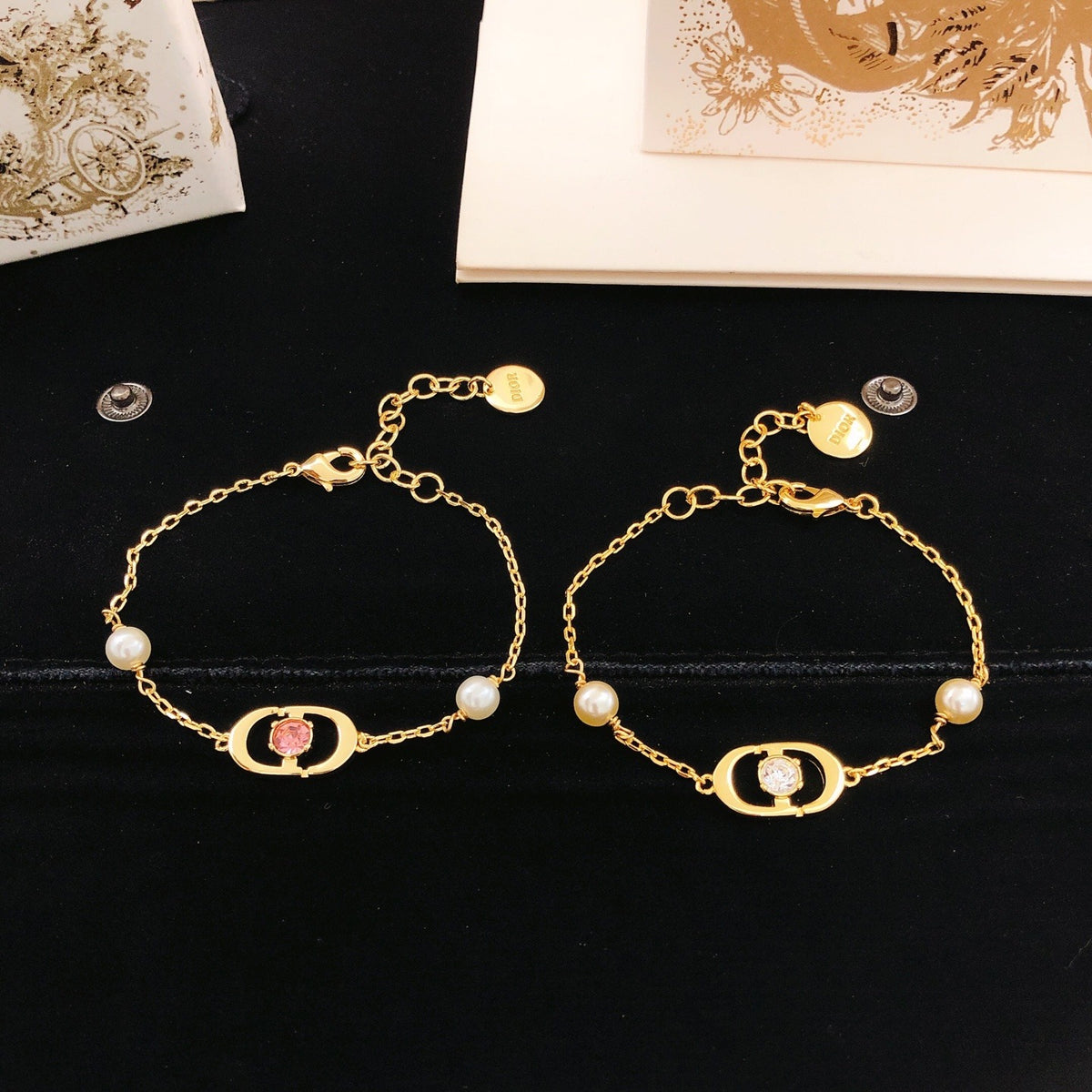 Dior Brass Pearl Bracelet