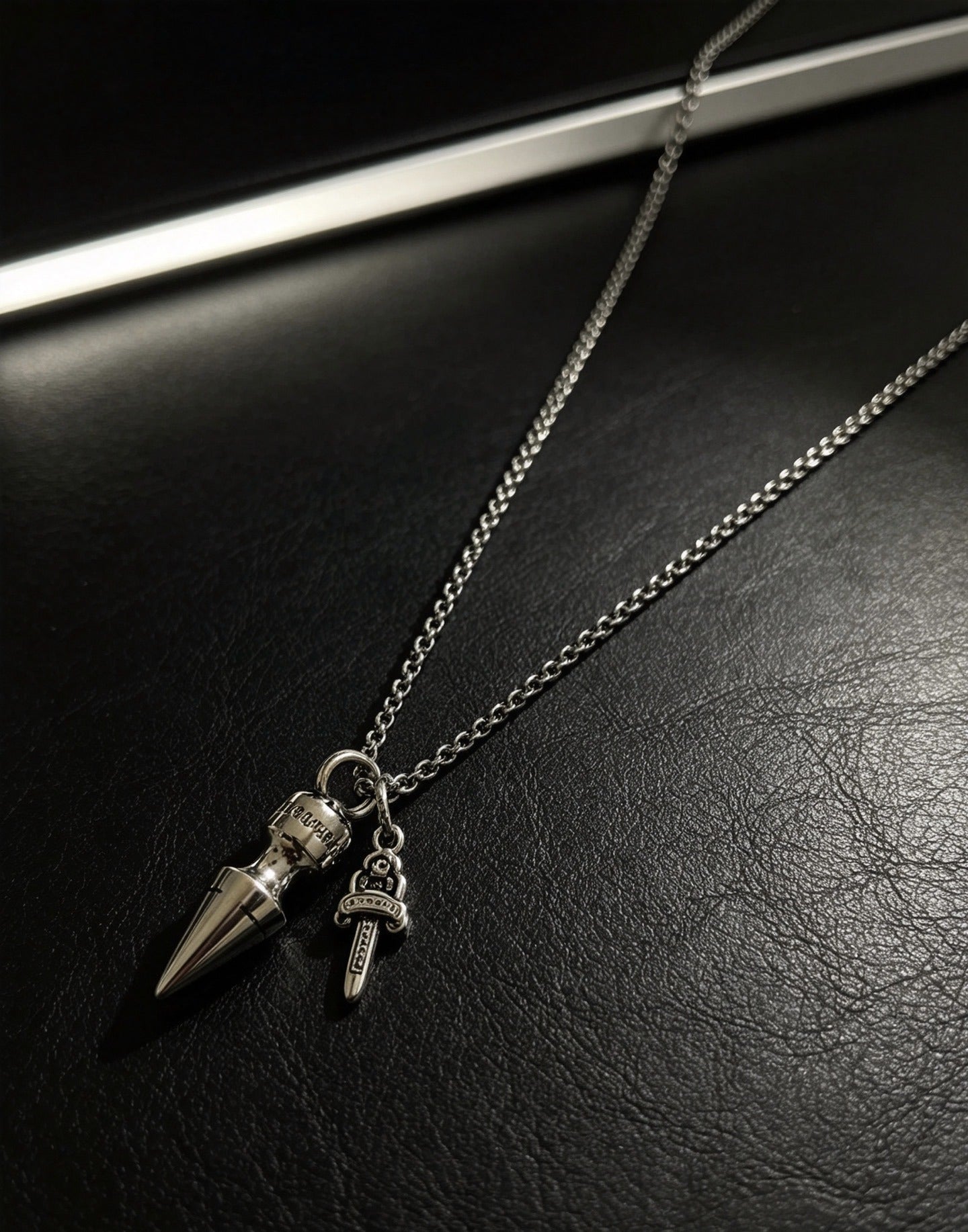 Chrome Hearts Sterling Silver Cross Necklace
