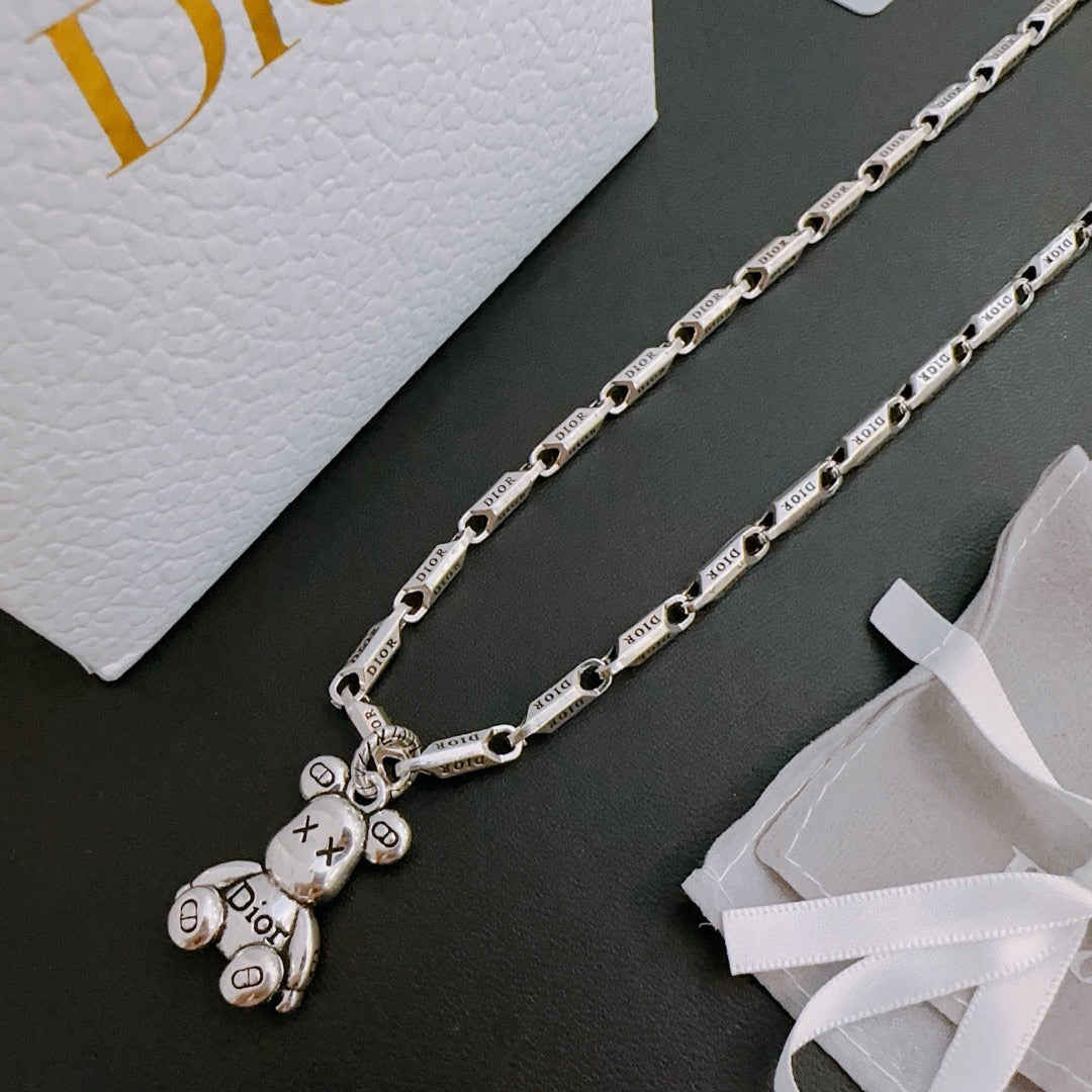 Dior Sterling Silver Chain Necklace