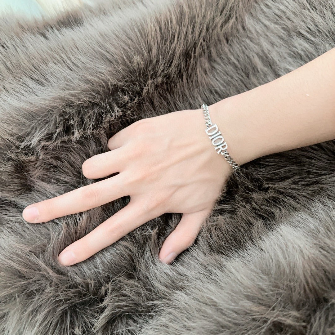 Dior Sterling Silver Chain Bracelet