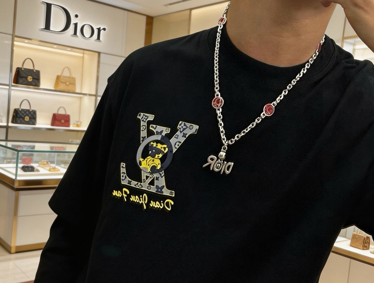 Dior Sterling Silver Chain Necklace