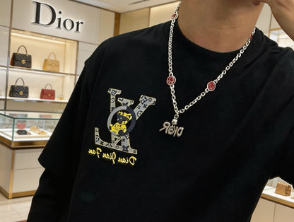 Dior Sterling Silver Chain Necklace