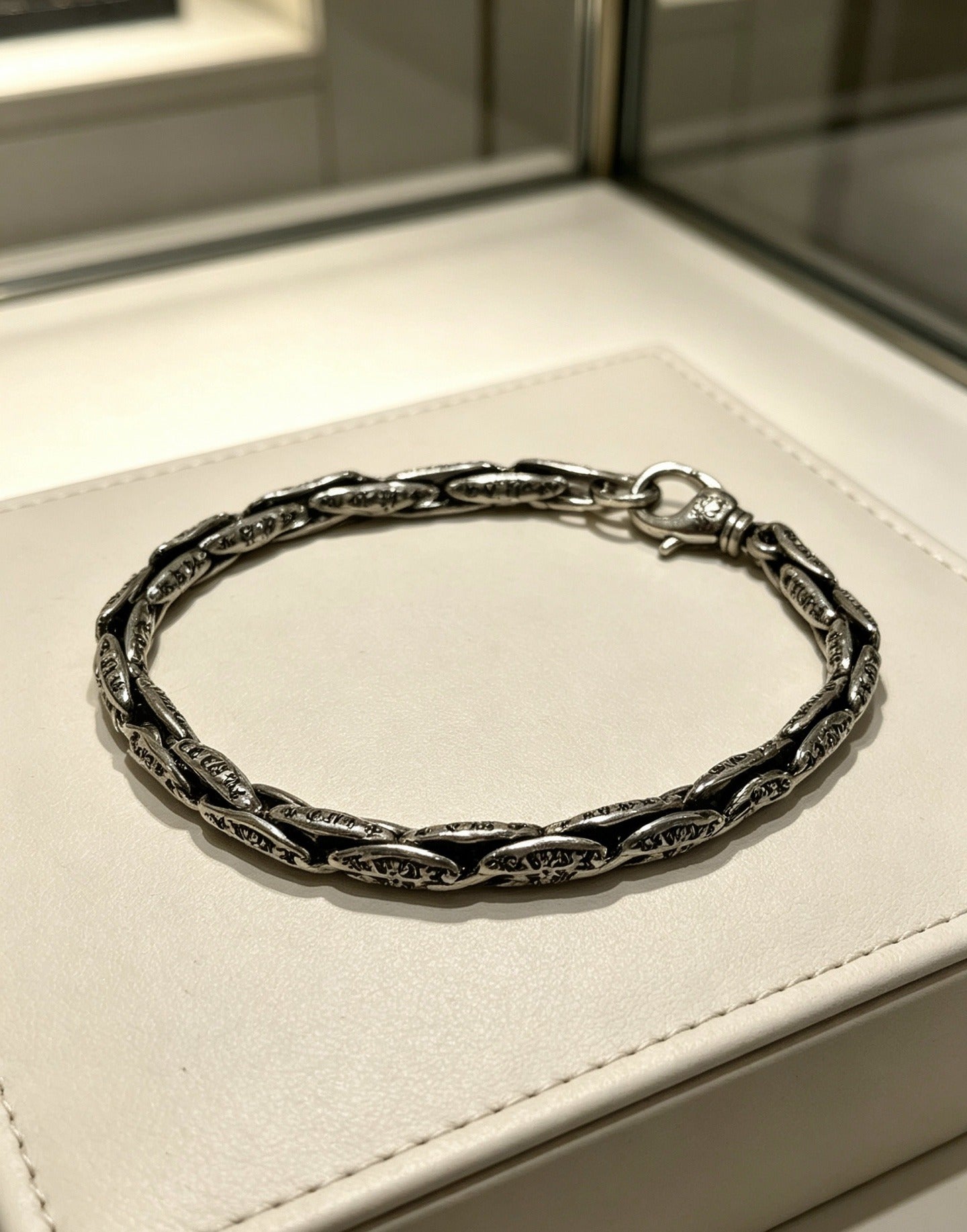 Chrome Hearts Sterling Silver Cross Bracelet