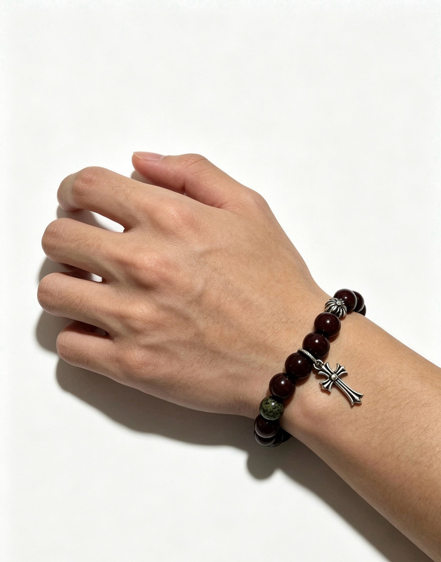 Chrome Hearts Sterling Silver Cross Bracelet