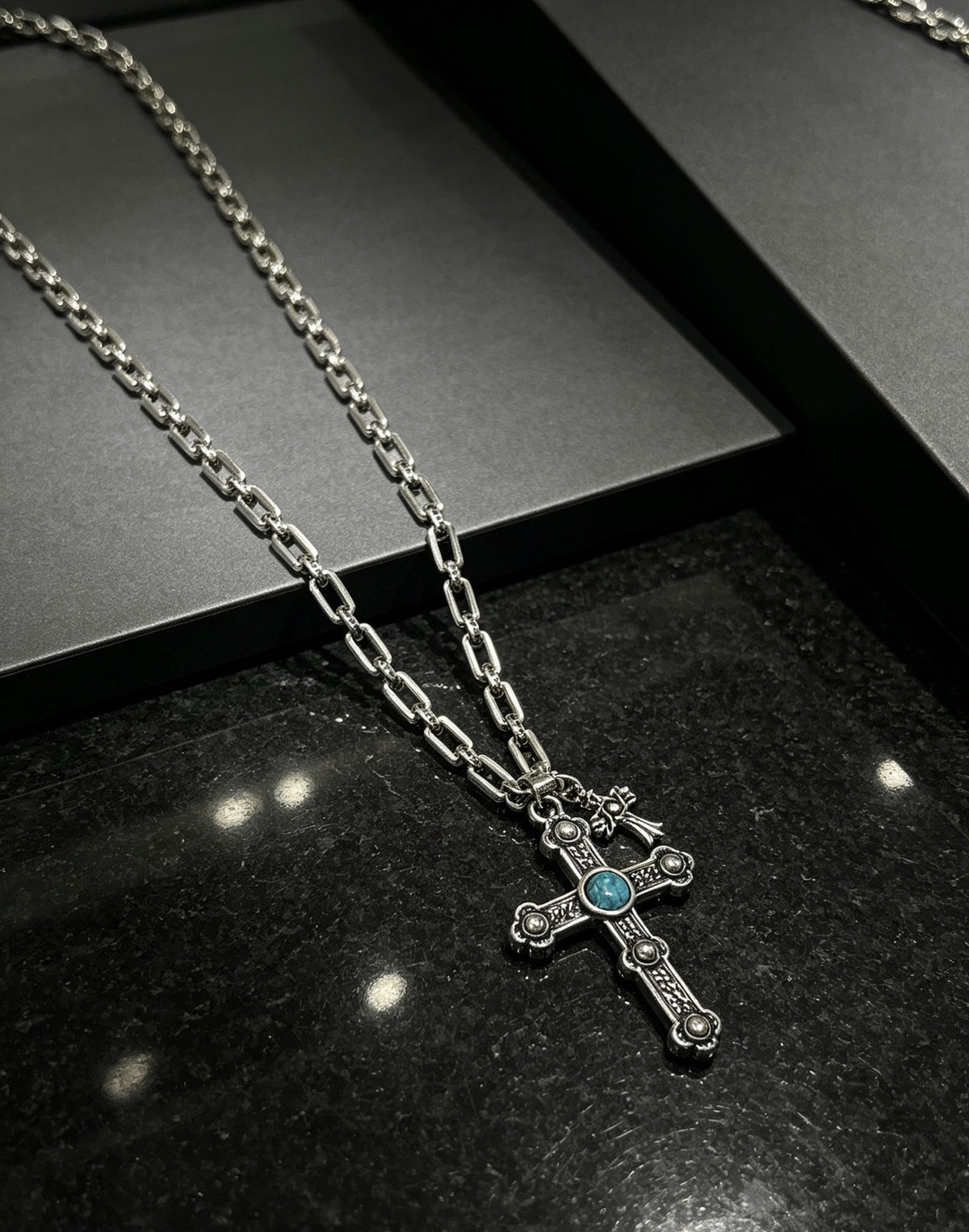 Chrome Hearts Sterling Silver Cross Necklace