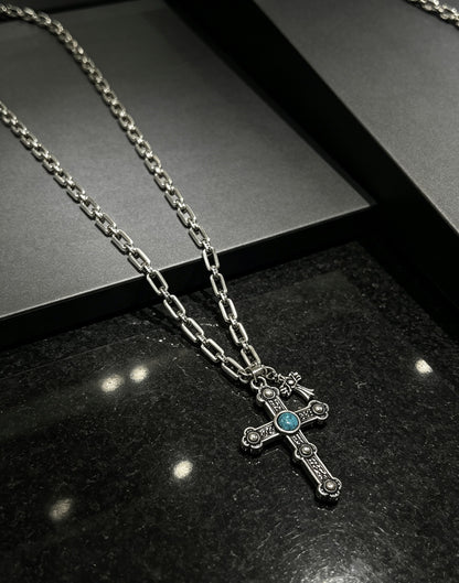 Chrome Hearts Sterling Silver Cross Necklace
