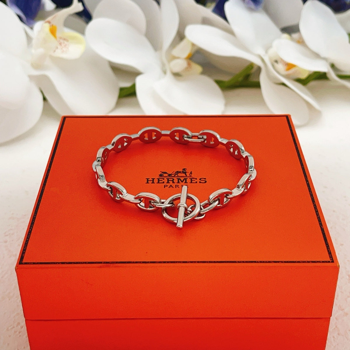 Hermes Silver Brass Bracelet
