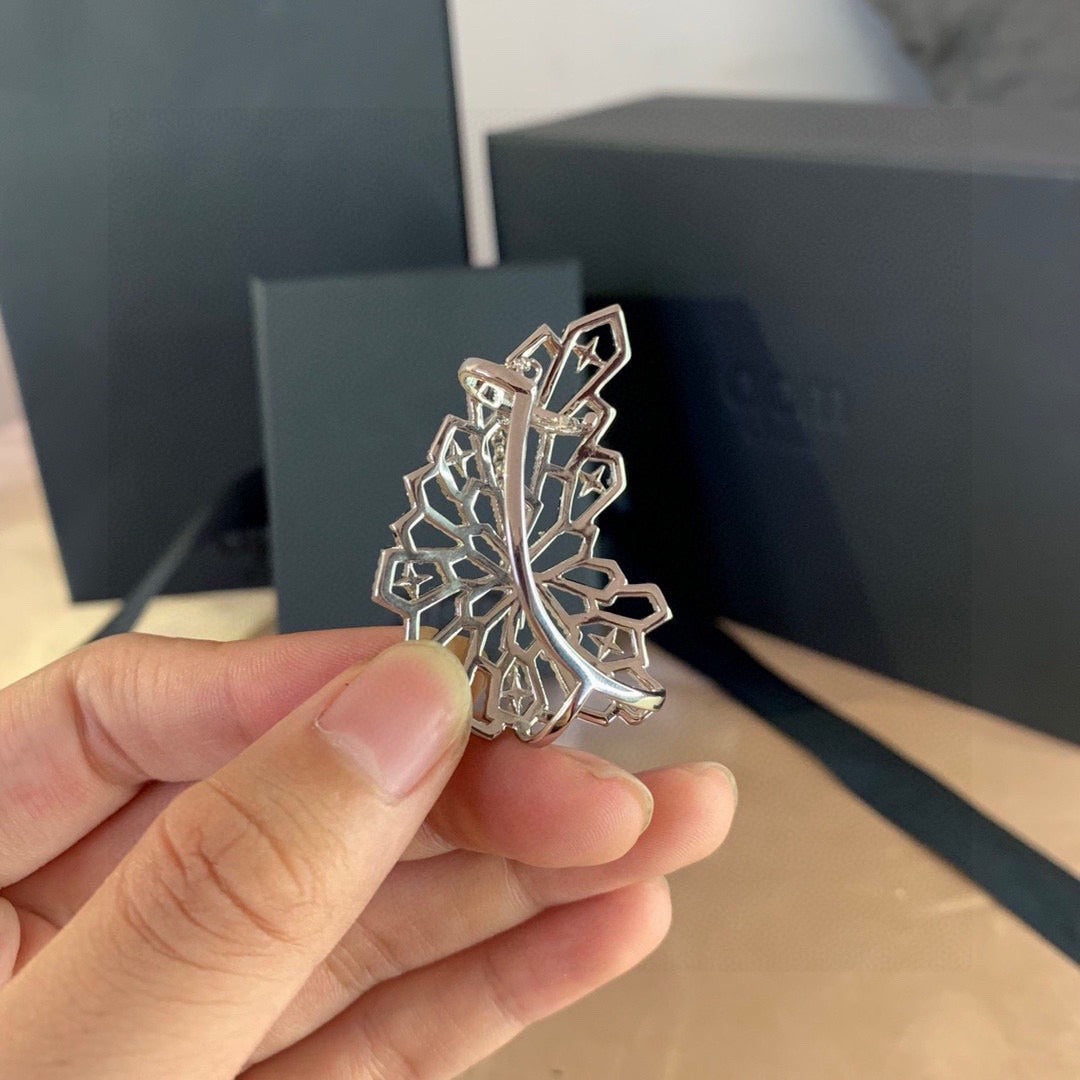 APM Monaco White Openwork Earrings