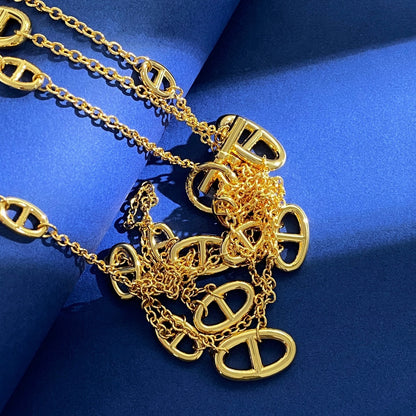 Hermes Brass Tassel Necklace