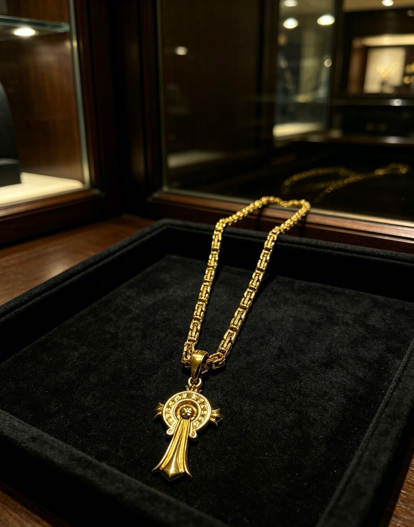 Chrome Hearts Sterling Silver Cross Necklace