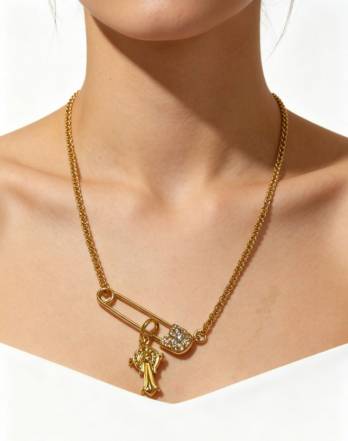 Chrome Hearts Sterling Silver Cross Necklace