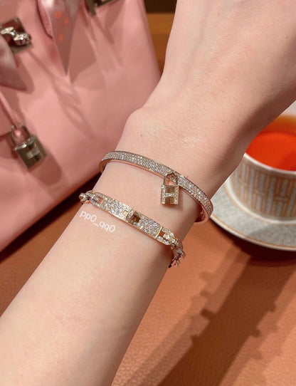 Hermes Brass Pave Bracelet