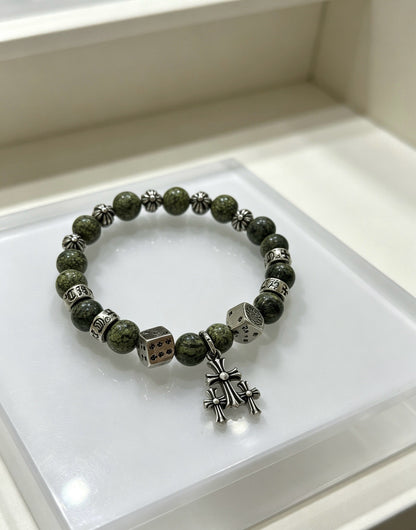 Chrome Hearts Sterling Silver Cross Bracelet
