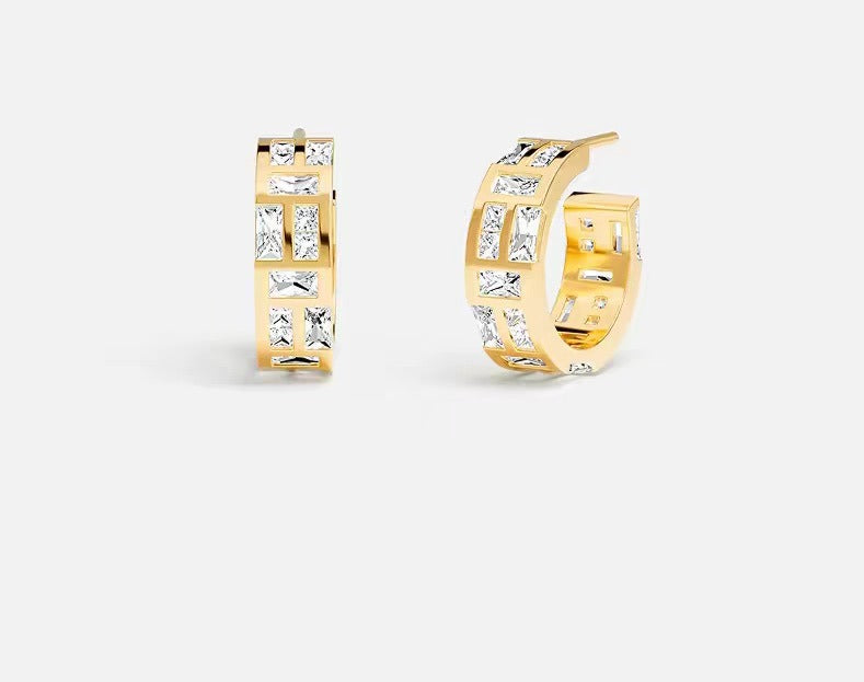 APM Monaco Yellow Hoop Earrings