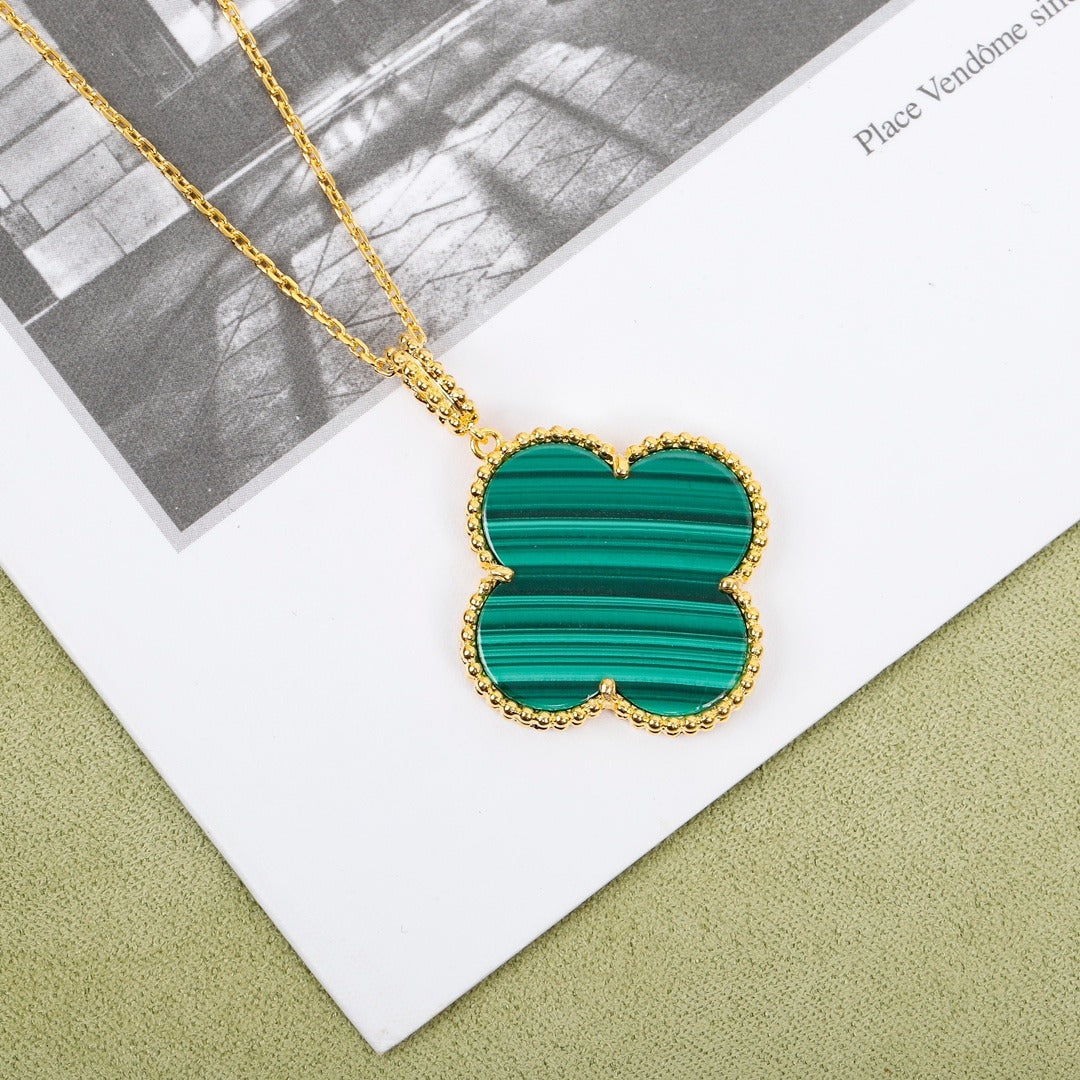 Van Cleef & Arpels Sterling Silver Alhambra Necklace