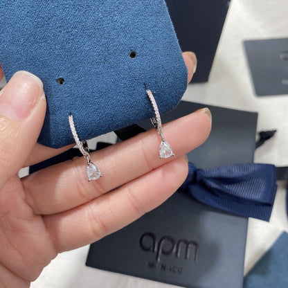 APM Monaco White Crystal Earrings