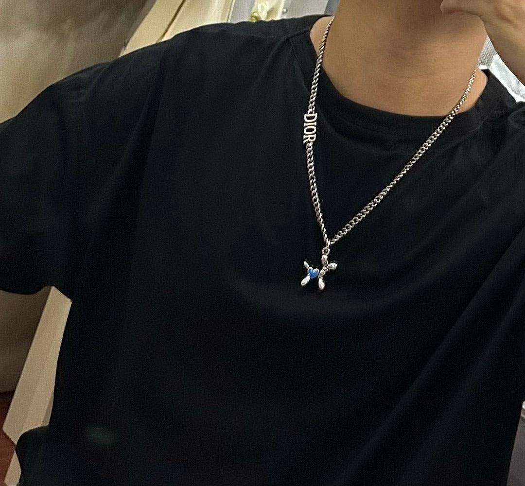 Dior Sterling Silver Chain Necklace