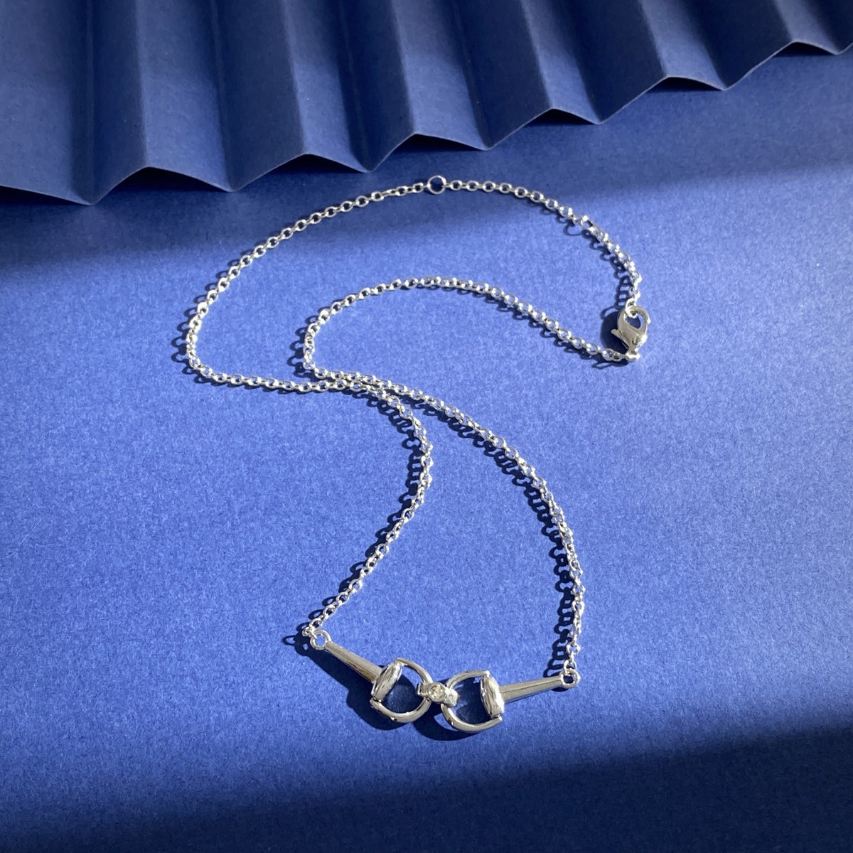 Gucci Silver Brass Horsebit Necklace