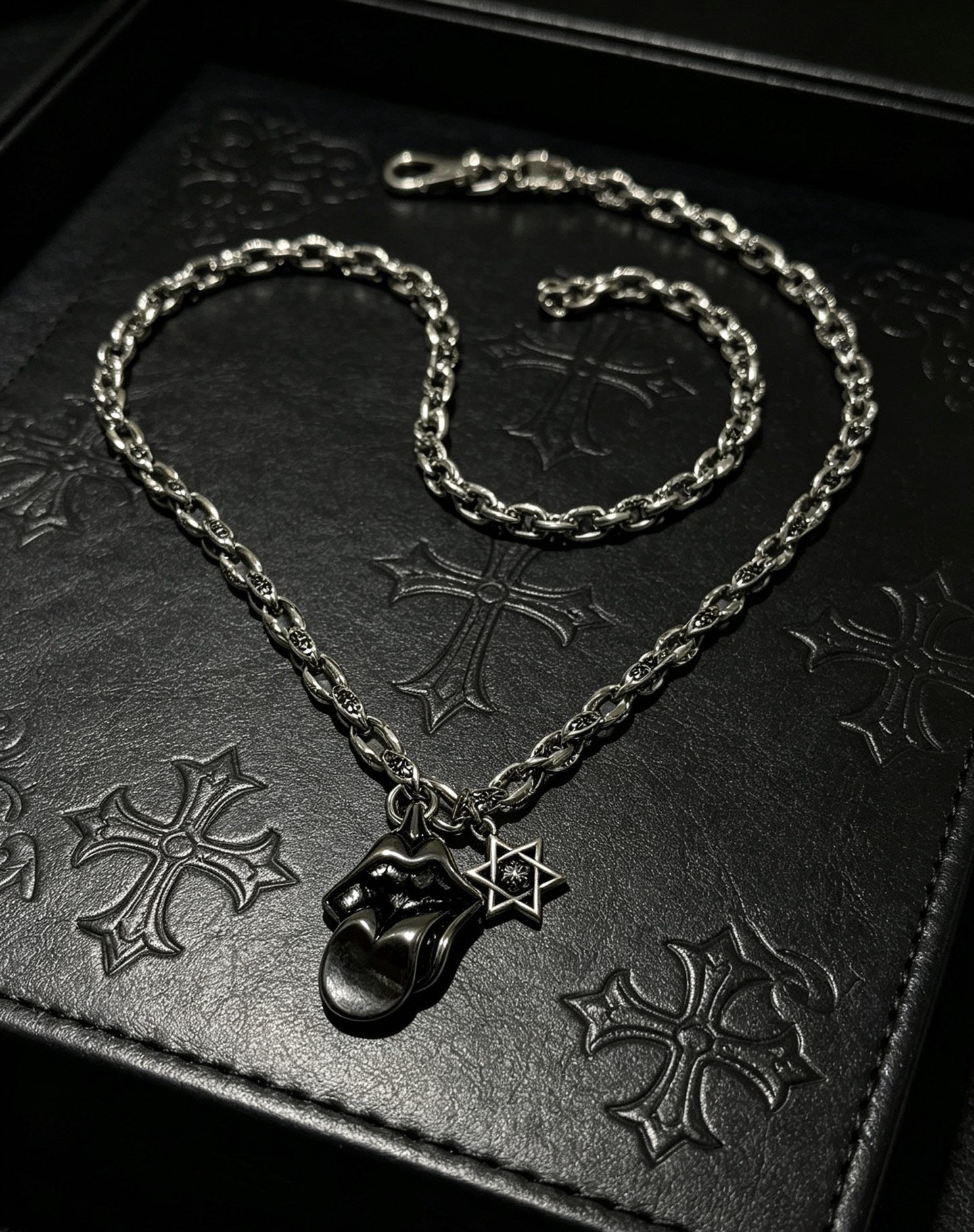 Chrome Hearts Sterling Silver Cross Necklace