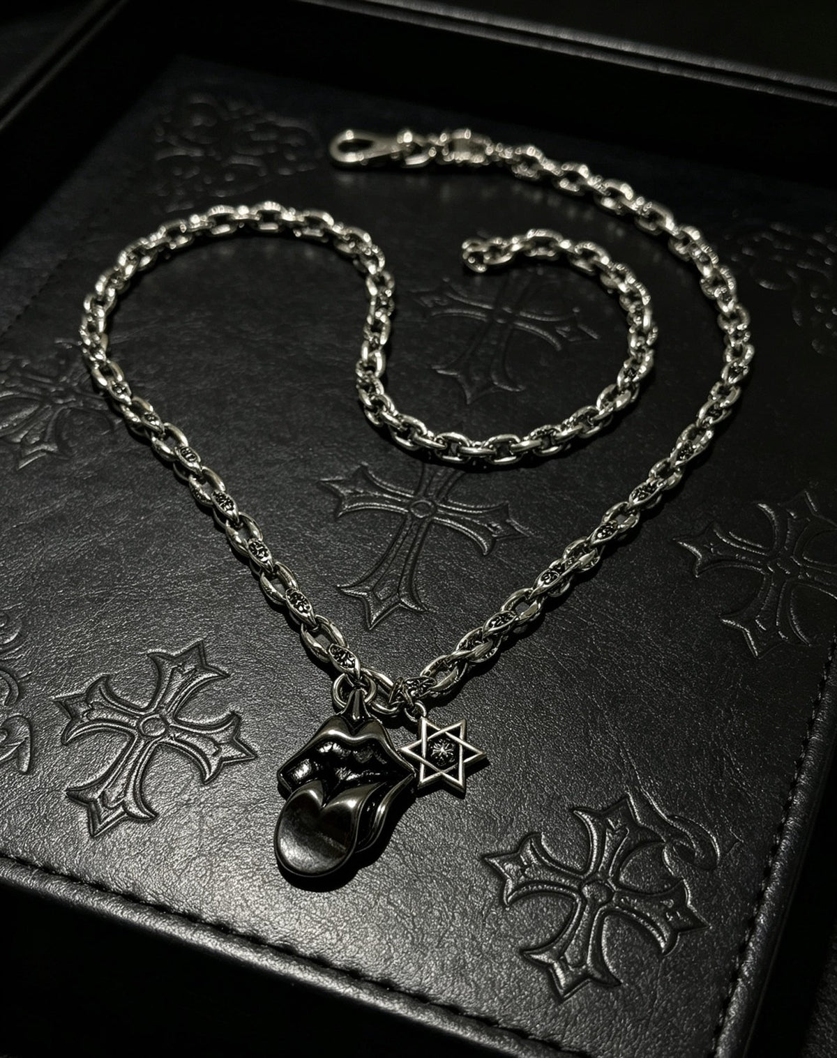 Chrome Hearts Sterling Silver Cross Necklace