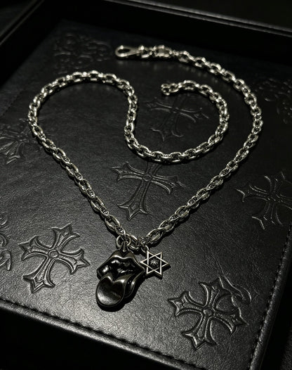 Chrome Hearts Sterling Silver Cross Necklace
