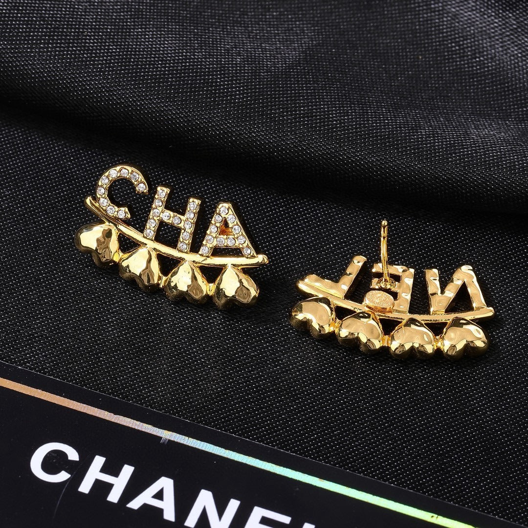 Chanel Logo Earrings