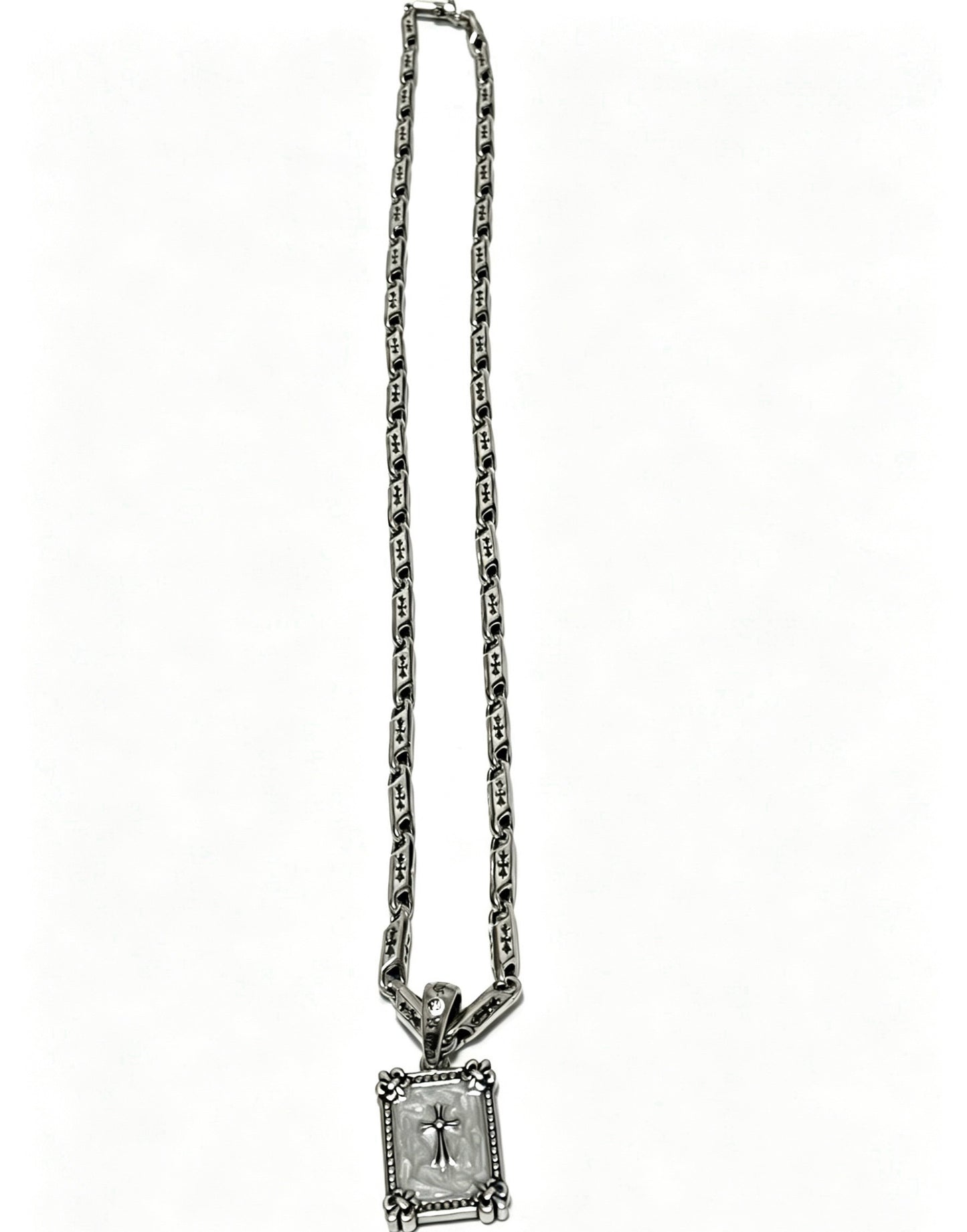 Chrome Hearts Sterling Silver Cross Necklace