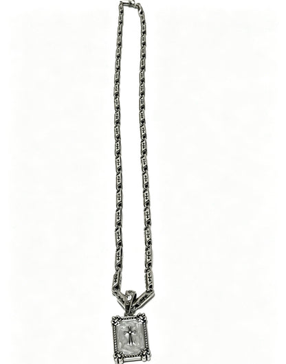 Chrome Hearts Sterling Silver Cross Necklace
