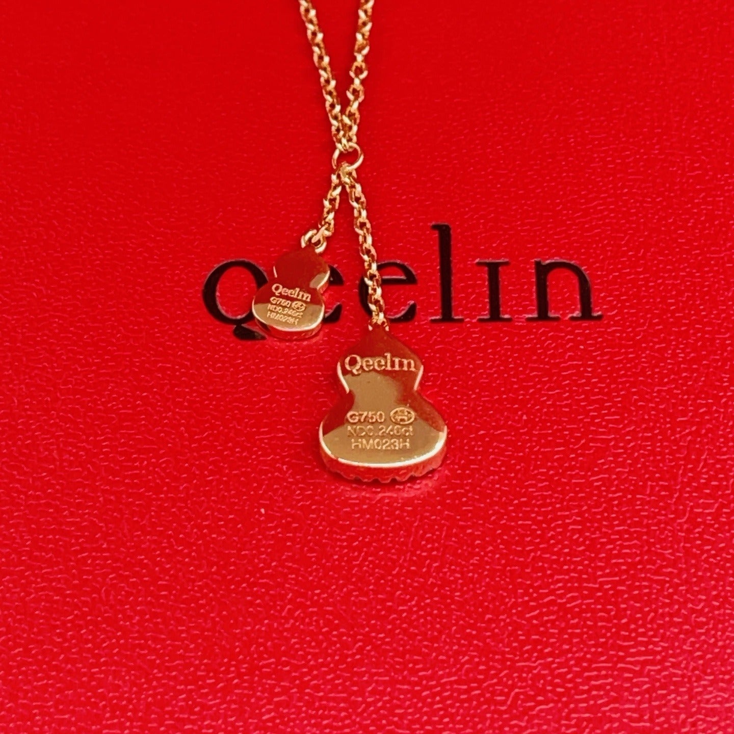 Qeelin Pink Brass Necklace