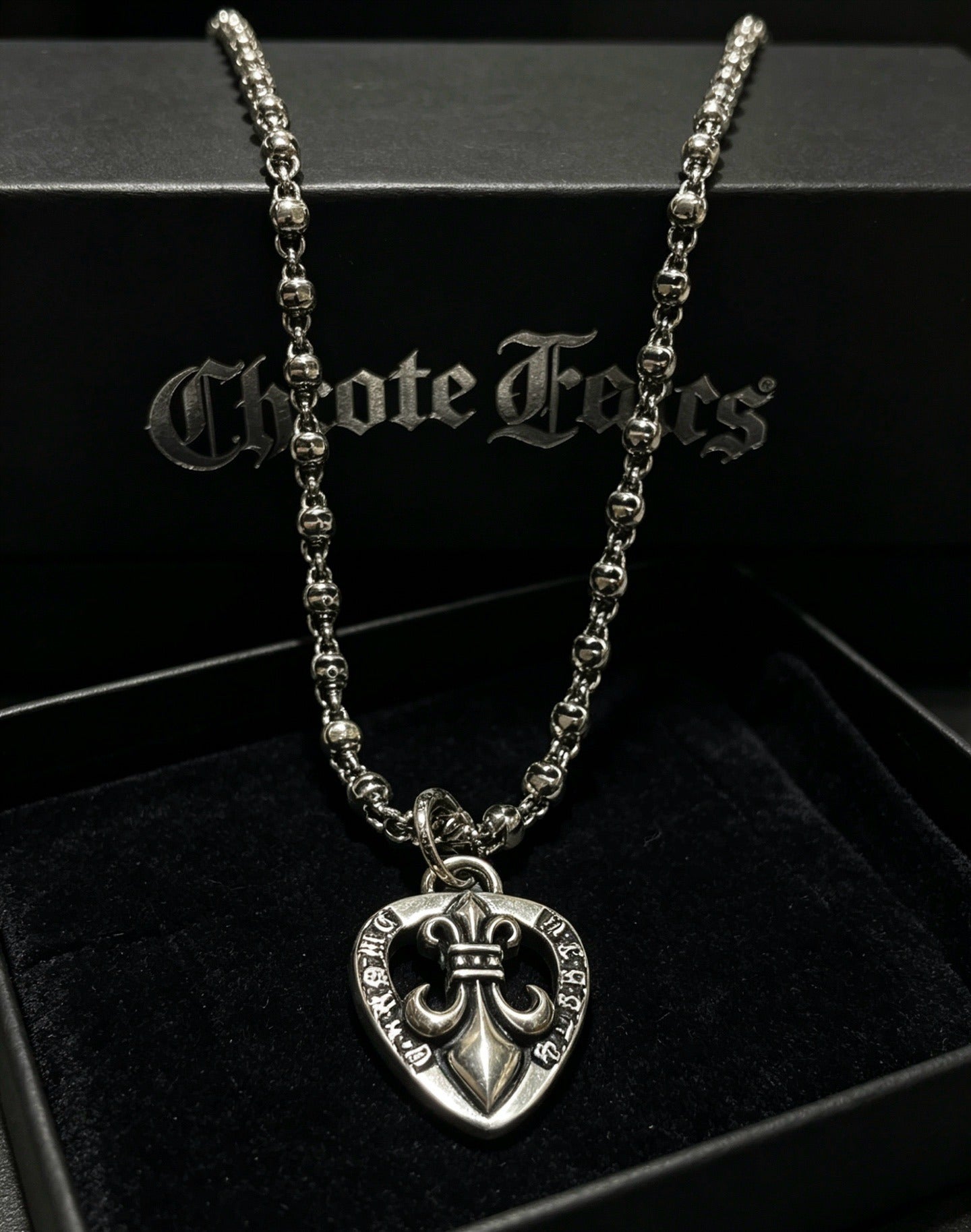 Chrome Hearts Sterling Silver Cross Necklace