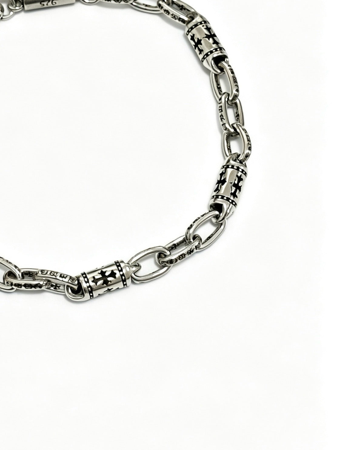 Chrome Hearts Sterling Silver Cross Bracelet